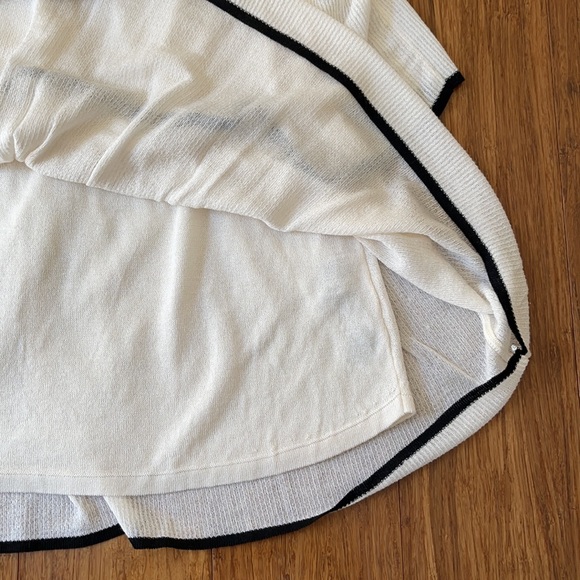 ZARA | Tiered knit midi dress in white / black - Picture 11 of 12